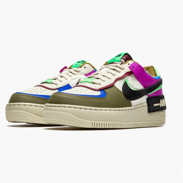 Butikk  Nike Air Force 1 Shadow Cactus Flower Oliven Flak CT1985 500 Dame Sneakers