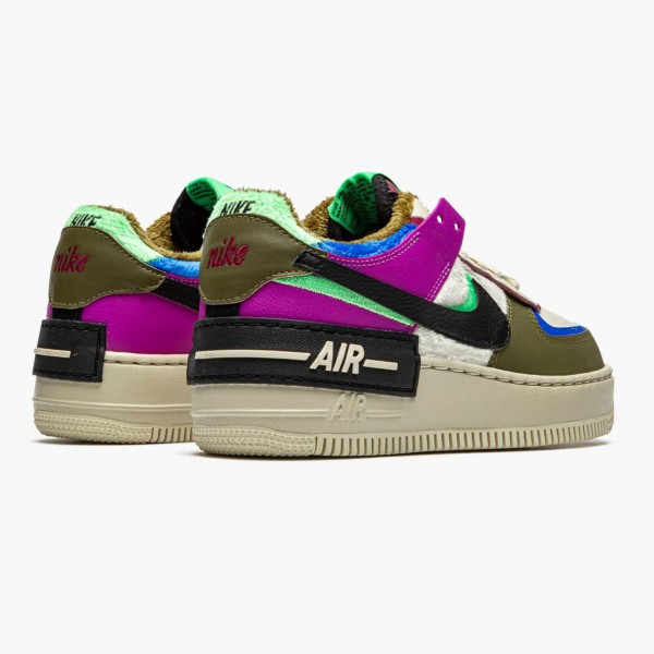 Butikk  Nike Air Force 1 Shadow Cactus Flower Oliven Flak CT1985 500 Dame Sneakers