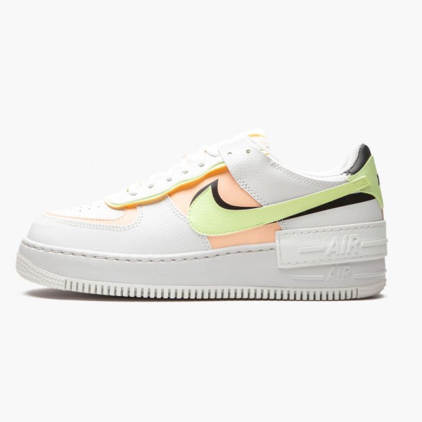 Nike Air Force 1 Shadow Summit Hvit Barely Volt Crimson Tint CI0919 107 Dame