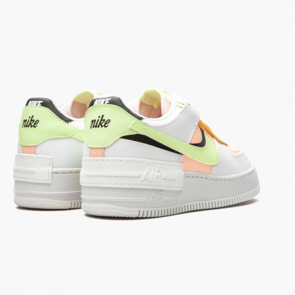 Butikk  Nike Air Force 1 Shadow Summit Hvit Barely Volt Crimson Tint CI0919 107 Dame Sko