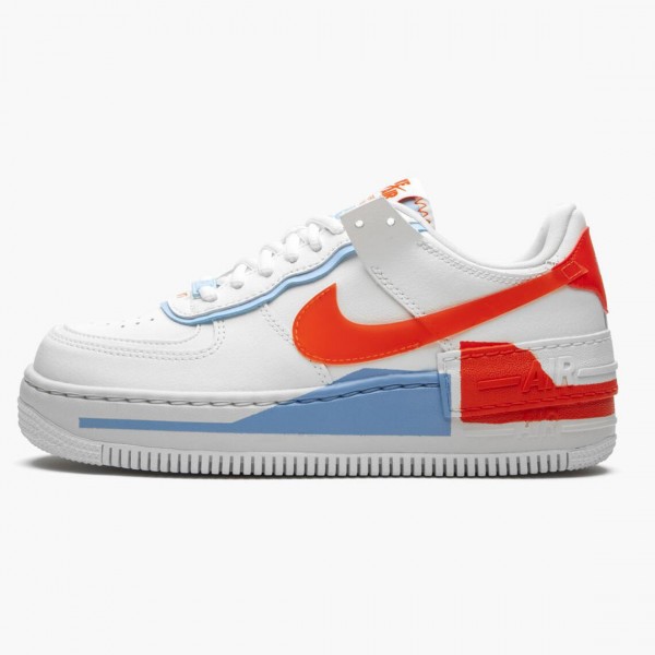 Nike Air Force 1 Shadow Summit Hvit Team Oransje CQ9503 100 Dame/Herre