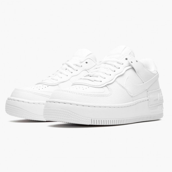 Hvit  Nike Air Force 1 Shadow Triple Hvit CI0919 100 Dame/Herre Sneakers