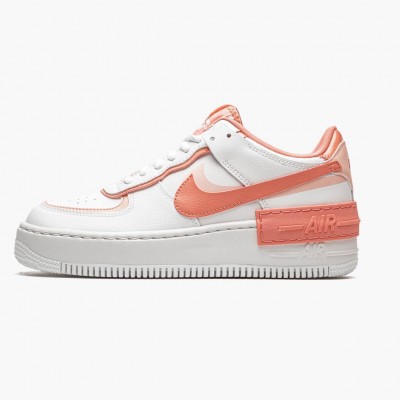 Nike Air Force 1 Shadow Hvit Coral Rosa CJ1641 101 Dame/Herre