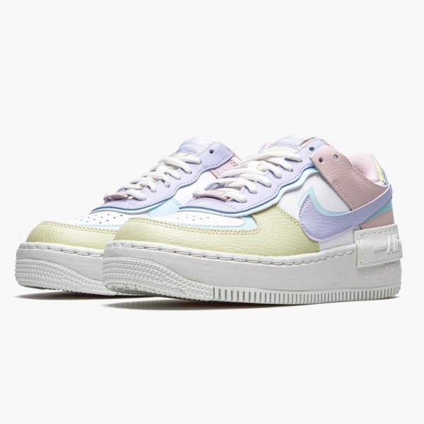 Hvit  Nike Air Force 1 Shadow Hvit Glacier Blå Ghost CI0919 106 Dame Sko