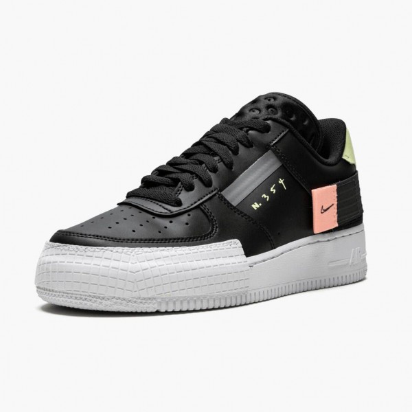 Rød  Nike Air Force 1 Type Svart CI0054 001 Dame/Herre Sko