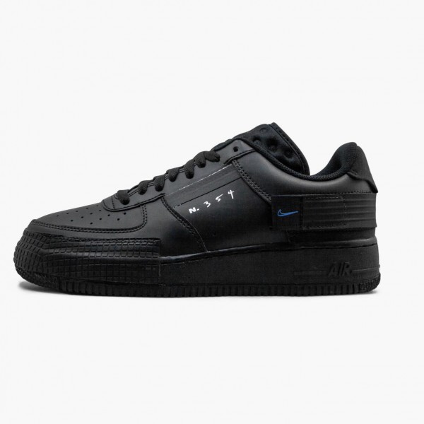 Nike Air Force 1 Type Svart Royal AT7859 001 Dame/Herre