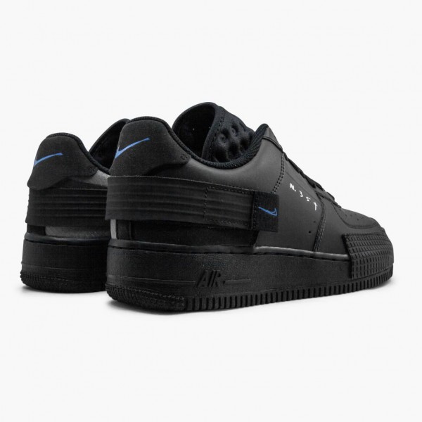 Butikk  Nike Air Force 1 Type Svart Royal AT7859 001 Dame/Herre Sko