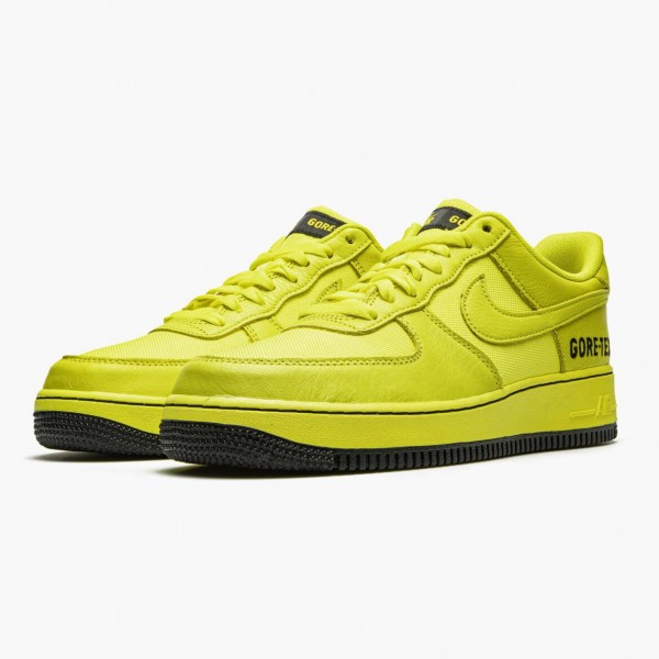 Brun  Nike Air Force One Low Gore Tex Dynamic Gul CK2630 701 Dame/Herre Sko