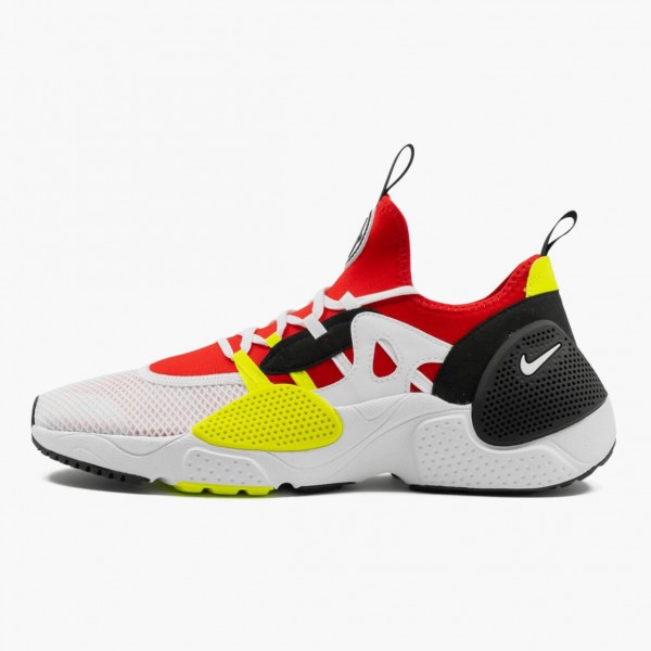 Nike Huarache Edge Txt Hvit University Rød Volt Svart AO1697 100 Dame/Herre