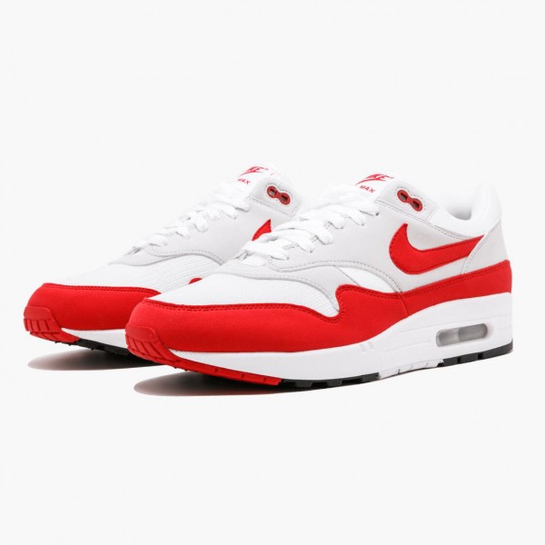 Blå  Nike Air Max 1 Anniversary Rød 908375 103 Dame/Herre Sneakers