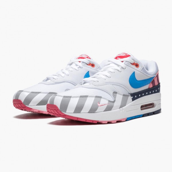 Hvit  Nike Air Max 1 Parra AT3057 100 Dame/Herre Sko