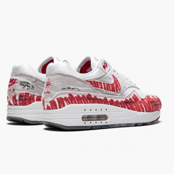 Blå  Nike Air Max 1 Tinker Sketch to Shelf CJ4286 101 Dame/Herre Sneakers