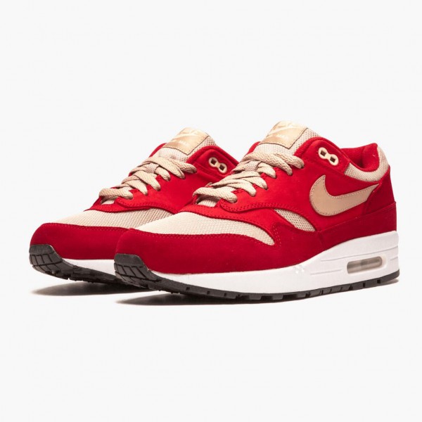 Ny  Nike Air Max 1 Curry Pack Rød 908366 600 Dame/Herre Sko