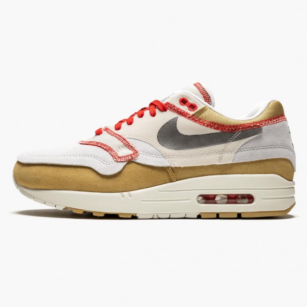 Nike Air Max 1 Inside Out Club Gull Svart 858876 713 Dame/Herre 