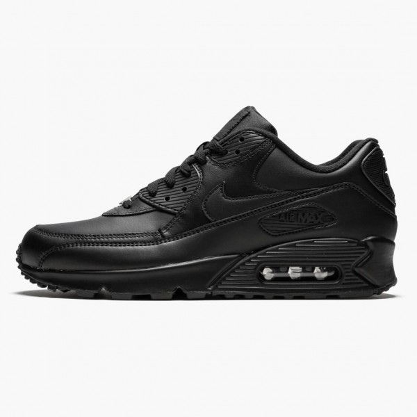 Nike Air Max 90 Leather Svart 302519 001 Dame/Herre 