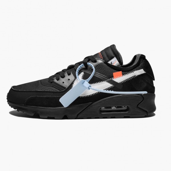 Nike Air Max 90 OFF WHITE Svart AA7293 001 Dame/Herre 