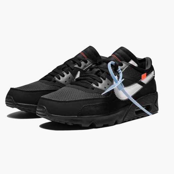 Billig  Nike Air Max 90 OFF WHITE Svart AA7293 001 Dame/Herre Sko