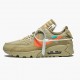 Rød  Nike Air Max 90 OFF WHITE Desert Ore AA7293 200 Dame/Herre Sko