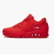 Kjøp  Nike Air Max 90 Triple Rød 285 602 Dame/Herre Sneakers