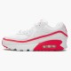 Hvit  Nike Air Max 90 Undefeated Hvit Solar Rød CJ7197 103 Dame/Herre Sko