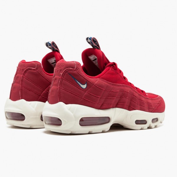 Hvit  Nike Air Max 95 Pull Tab Rød 844 600 Dame/Herre Sneakers