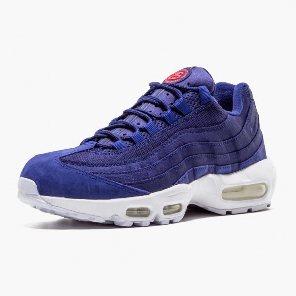 Svart  Nike Air Max 95 Stussy Loyal Blå AR4592 001 Herre Sneakers