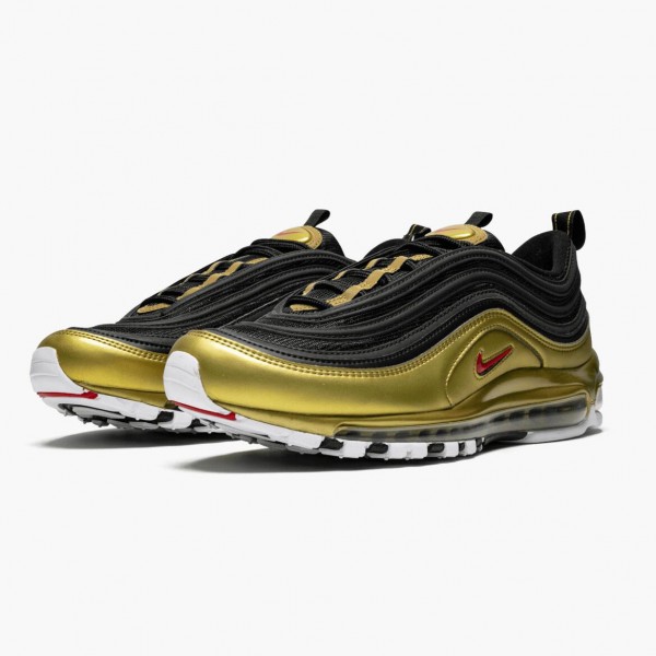 Svart  Nike Air Max 97 Svart Metallic Gull AT5458 002 Dame/Herre Sko