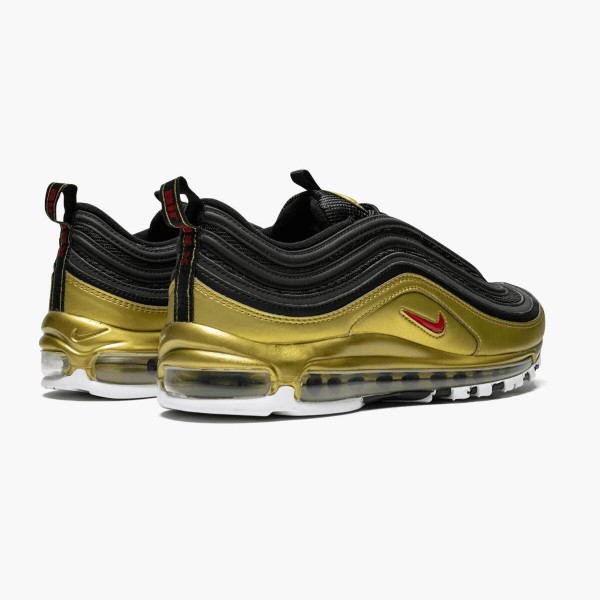 Svart  Nike Air Max 97 Svart Metallic Gull AT5458 002 Dame/Herre Sko