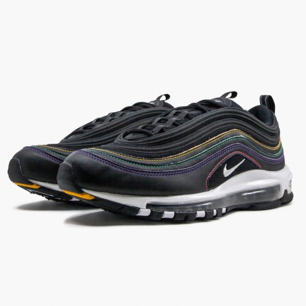 Brun  Nike Air Max 97 Svart Multi Stitch CK0738 001 Dame/Herre Sneakers