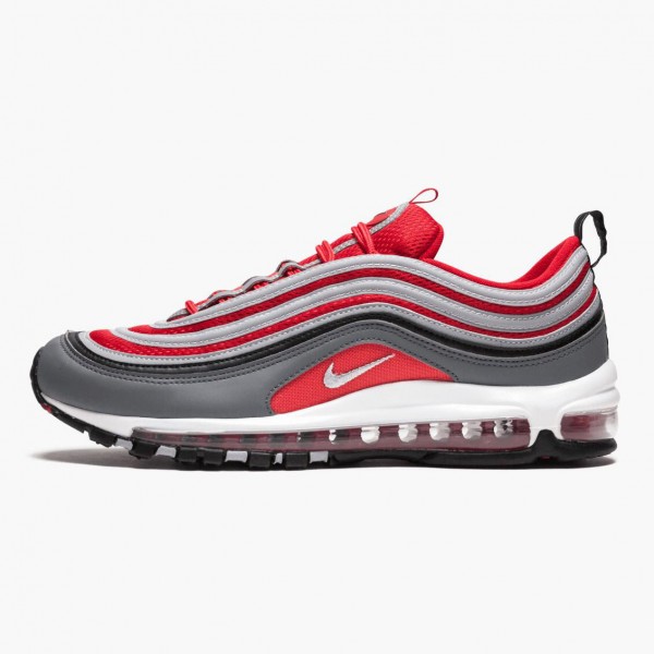 Nike Air Max 97 Dark Grå Gym Rød 921826 007 Dame/Herre 