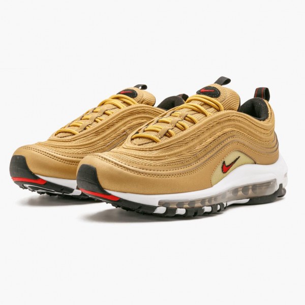 Hvit  Nike Air Max 97 Metallic Gull 885691 700 Dame/Herre Sneakers