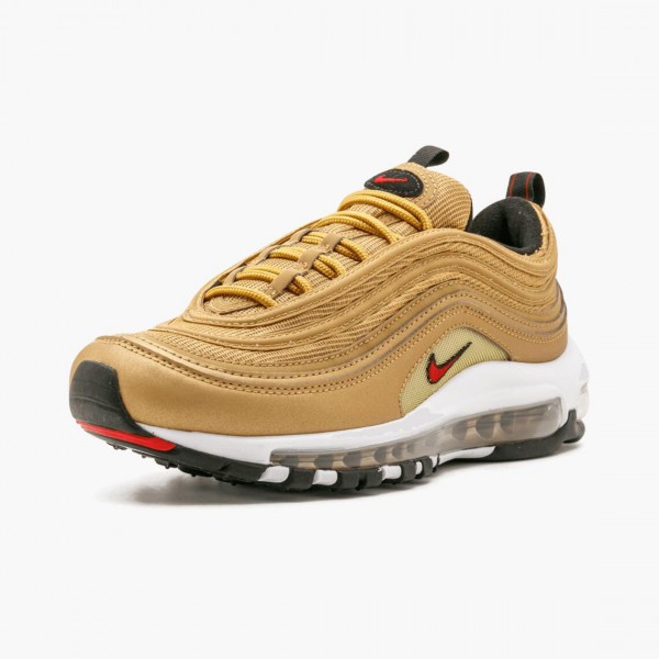 Hvit  Nike Air Max 97 Metallic Gull 885691 700 Dame/Herre Sneakers