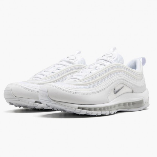 Hvit  Nike Air Max 97 Triple Hvit Wolf Grå 921826 101 Dame/Herre Sko