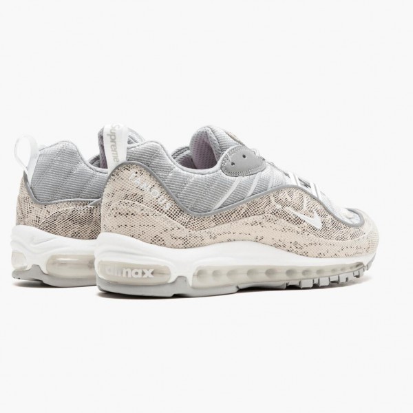 Rød  Nike Air Max 98 Supreme Snakeskin 844694 100 Dame/Herre Sneakers