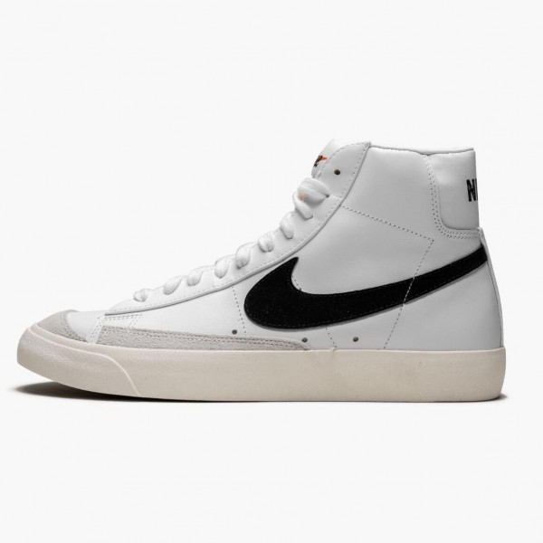 Nike Blazer Mid 77 Vintage Hvit Svart BQ6806 100 Dame/Herre