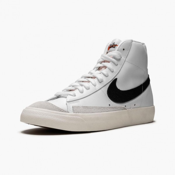 Blå  Nike Blazer Mid 77 Vintage Hvit Svart BQ6806 100 Dame/Herre Sko