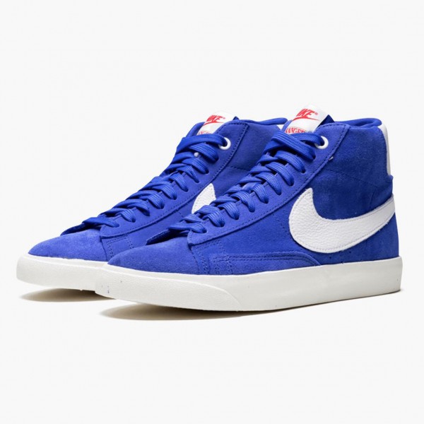 Blå  Nike Blazer Mid Stranger Things Independence Day Pack CZ9441 400 Dame/Herre Sko