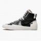 Hvit  Nike Blazer Mid sacai Svart Grå BV0072 002 Dame/Herre Sko