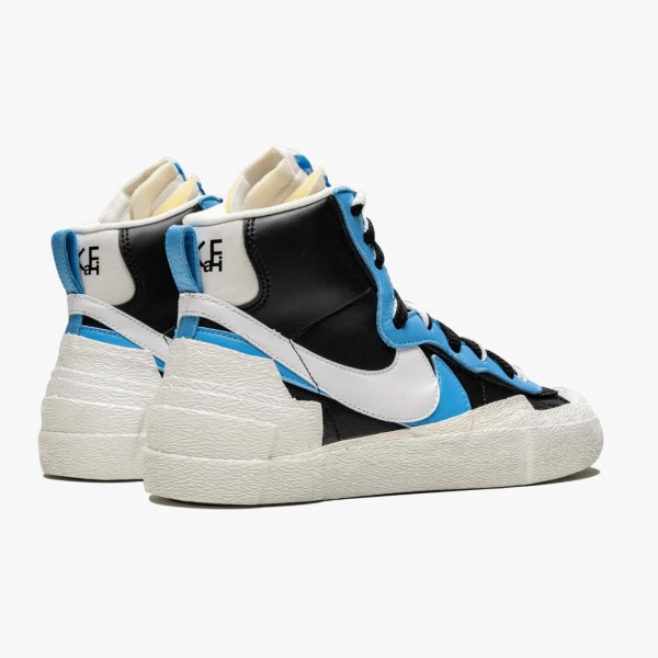 Butikk  Nike Blazer Mid sacai Hvit Svart Legend Blå BV0072 001 Dame/Herre Sneakers