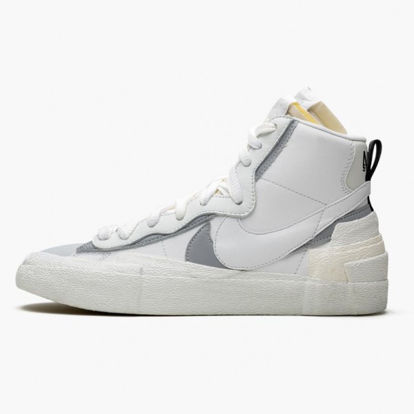 Nike Blazer Mid sacai Hvit Grå BV0072 100 Dame/Herre