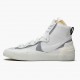 Butikk  Nike Blazer Mid sacai Hvit Grå BV0072 100 Dame/Herre Sneakers