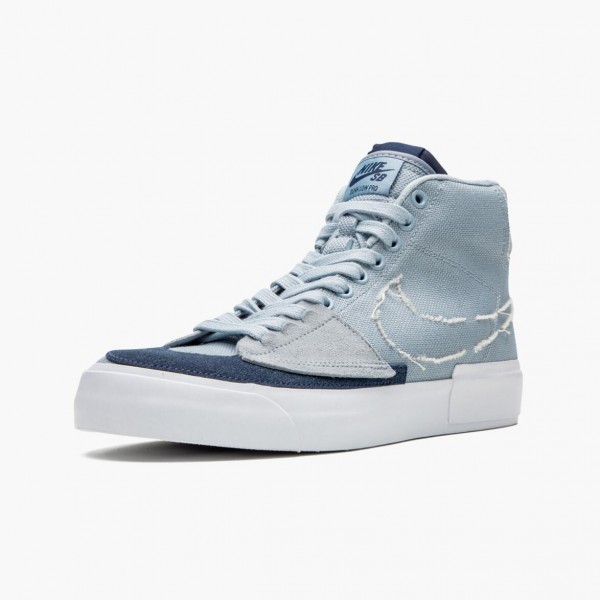 Svart  Nike SB Blazer Mid Edge Hack Pack Obsidian Mist CI3833 401 Dame/Herre Sneakers