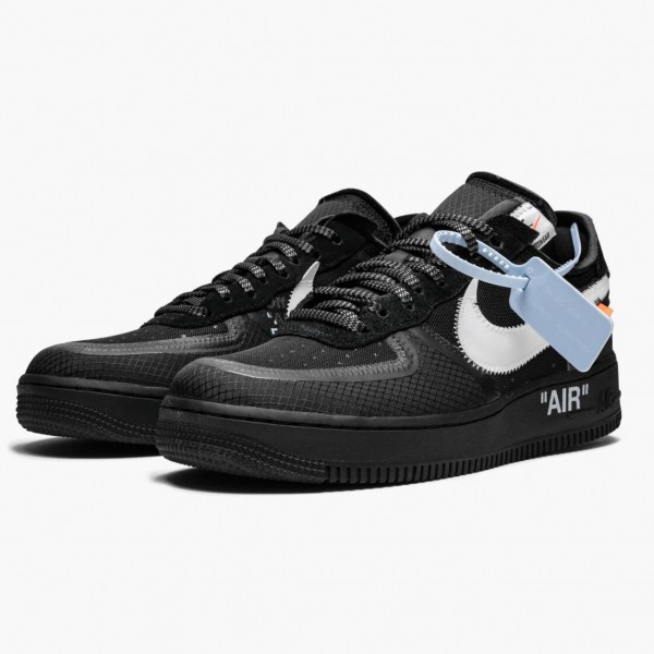 Hvit  Nike Air Force 1 Low Off Hvit Svart Hvit AO4606 001 Herre Sko