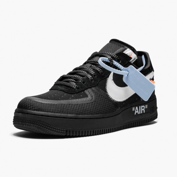 Hvit  Nike Air Force 1 Low Off Hvit Svart Hvit AO4606 001 Herre Sko