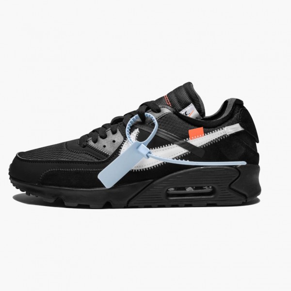 Nike Air Max 90 OFF WHITE Svart AA7293 001 Dame/Herre