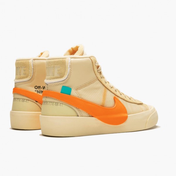 Svart  Nike Blazer Mid Off Hvit All Hallows Eve AA3832 700 Dame/Herre Sneakers