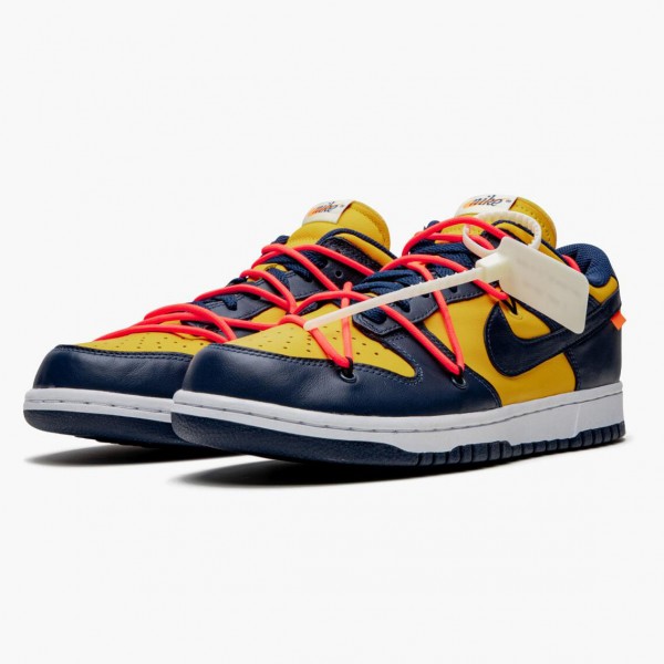 Hvit  Nike Dunk Low Off Hvit University Gull Midnight Marinen CT0856 700 Dame/Herre Sko