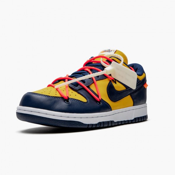 Hvit  Nike Dunk Low Off Hvit University Gull Midnight Marinen CT0856 700 Dame/Herre Sko