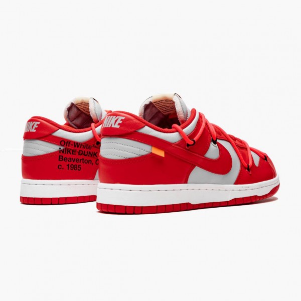 Hvit  Nike Dunk Low Off Hvit University Rød CT0856 600 Dame/Herre Sko