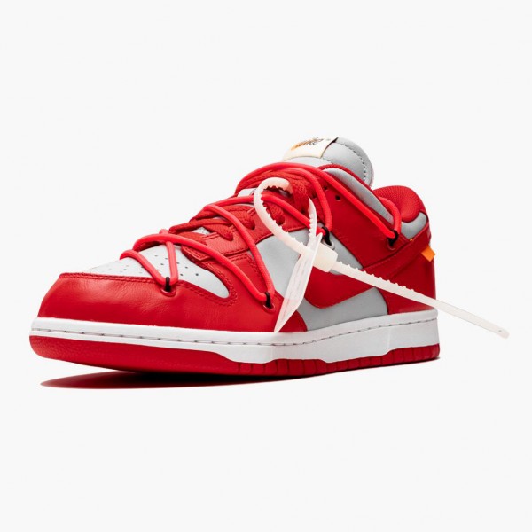 Hvit  Nike Dunk Low Off Hvit University Rød CT0856 600 Dame/Herre Sko